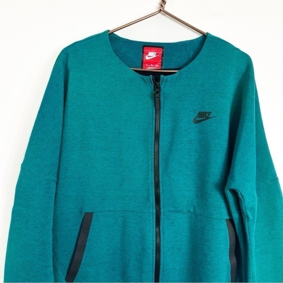 Nike Tech Women’s XL Teal Blue Full Zip Sweatshirt Jacket - Picture 2 of 5